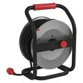 Predlžovací kábel EMOS P084504 PROFI na bubne 50 m / 4 zás. / čierny / guma-neoprén / 230V / 1,5 mm2