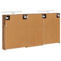 vidaXL Set kabinetov do kúpeľne 3 ks 140 x 14,5 x 70 cm
