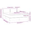 vidaXL Boxspring posteľ s matracom tmavohnedá 140x200 cm látka