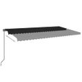 vidaXL Ručne zaťahovacia markíza s LED 600x350 cm antracitová