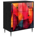 vidaXL Příborník HEESCH Tlač farieb v blokoch 66 x 36,5 x 76 cm