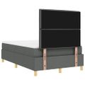 vidaXL Posteľ s pružinovým rámom Tmavo šedá 120 x 200 cm látka