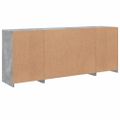 vidaXL Komoda s LED svetlami betónovo sivá 163x37x67 cm