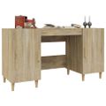 vidaXL Stôl dub somoma 140x50x75 cm spracované drevo