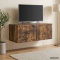 vidaXL Nástenná TV skrinka 98 x 31 cm Dymový dub Kompozitné drevo