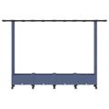 vidaXL Vyvýšený záhon s mriežkou a strechou Sivá 203 x 40 x 127 cm PP