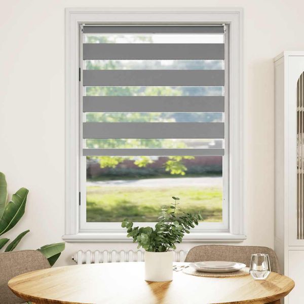vidaXL Zebrová roleta 80,9x175 cm Šírka látky 76,7 cm sivá