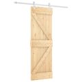vidaXL Posuvné dvere 70 x 210 cm Masívne borovicové drevo (neupravené)