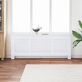 vidaXL Kryt na radiátor biely 205 cm MDF
