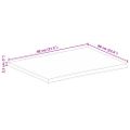 vidaXL Stolová doska živá hrana 80x60x2,5 cm masívne mango