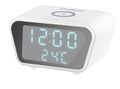 Digitálny budík s indukčnou nabíjačkou REBEL RB-6303-W, biela