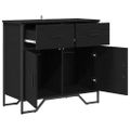 vidaXL Servírovacia skriňa Čierny dub 79,5 x 35,5 x 74,5 cm