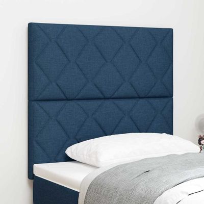 vidaXL LED hlavová doska Modrá 100 cm látka