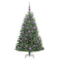 vidaXL Umelý Sklápací Vianočný Stromček Zelená 120 cm PVC a kov