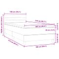 vidaXL Posteľný rám boxsping s matracom tmavozelený 100x210 cm zamat
