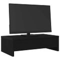 vidaXL Stojan na monitor so zásuvkami, čierny dub, 50x27x15 cm, technické drevo