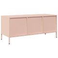 vidaXL TV skrinka ružová 101,5x39x43,5 cm oceľ valcovaná za studena