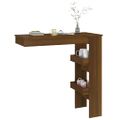 vidaXL Nástenný barový stôl hnedý dub 102x45x103,5 cm kompozitné drevo