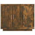 vidaXL Komoda dymový dub 92x35x75 cm spracované drevo