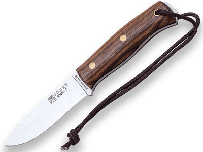 JOKER CN123 EMBER FLAT outdoorový nôž 10,5 cm, orechové drevo, kožené puzdro, paracord