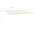 vidaXL Ručne zaťahovacia markíza 400x350 cm krémová