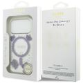 Puzdro Guess Resin Flowers Glitter MagSafe pre iPhone 17 Pro fialové