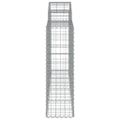 vidaXL Oblúkové gabiónové koše 15 ks 200x30x100/120cm pozinkov. železo