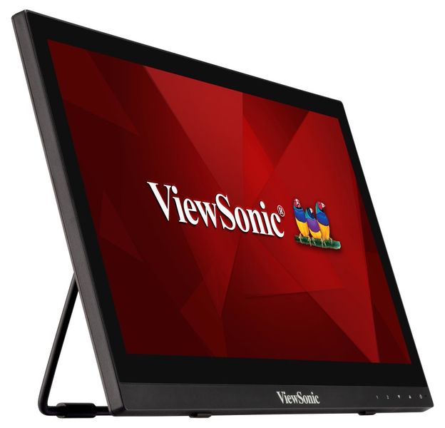Viewsonic TD1630-3 - 16" LED/1366x768/10M:1/12ms/220nits/10 Points Touch/HDMI/VGA/90°/60°/VESA/Repro LED monitor, dotykový, 15,6", TN, 16:9, 1366x768, 12ms, 190cd/m2, HDMI, VGA, reproduktory, VESA, cerný