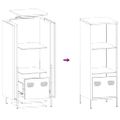 vidaXL Vysoká skrinka ružová 35x39x103,5 oceľ