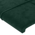vidaXL Čelo postele so záhybmi tmavozelený 103x23x118/128 cm zamat