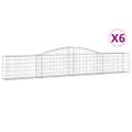 vidaXL Oblúkový gabionový kôš 6 ks 400x30x60/80 cm pozinkované železo