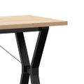 vidaXL Jedálenský stolík v tvare Y 100x50x75,5 cm borovica a oceľ