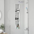 vidaXL Sprchový výklenok Biela 90 x 20 x 9,5 cm Nehrdzavejúca oceľ