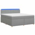 vidaXL Posteľ boxspring s matracom Svetlosivá 140 x 200 cm Látka