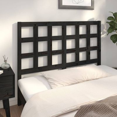 vidaXL Čelo postele čierne 140,5x4x100 cm masívna borovica