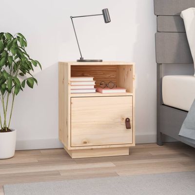 vidaXL Nočný stolík 40x34x55 cm masívne borovicové drevo