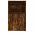 vidaXL Vysoká skrinka dymový dub 60x36x110 cm spracované drevo