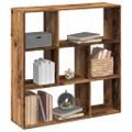vidaXL Rozdeľovacia knižnica staré drevo 102x29x103,5 cm kompoz.drevo