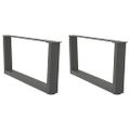 vidaXL Nohy konferenčného stolíka v tvare V, 2 ks, antracitové, 70 x (30-31,3) cm, oceľ