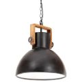 vidaXL Industriálna závesná lampa 25 W, čierna, okrúhla 40 cm E27
