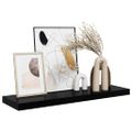 vidaXL Plávajúca nástenná polica, lesklá čierna 80x23,5x3,8 cm, MDF