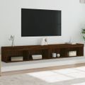 vidaXL TV skrinky s LED svetlami 2 ks hnedý dub 100x30x30 cm