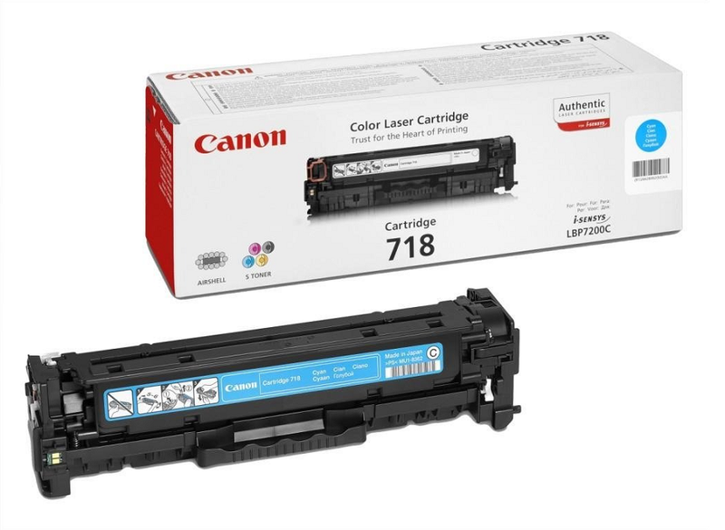 Canon toner CRG-718C, azúrový