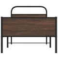 vidaXL Posteľný rám bez matraca 90x200 cm hnedý dub kompozitné drevo