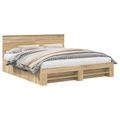 vidaXL Rám postele Sonoma dub 200 x 200 cm Kompozitné drevo