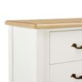 vidaXL Komoda bielo-hnedá 110x30x85 cm masívne drevo