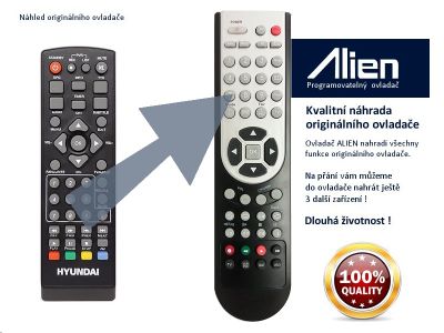 Diaľkový ovládač ALIEN STB HYUNDAI DVB 250 PVR