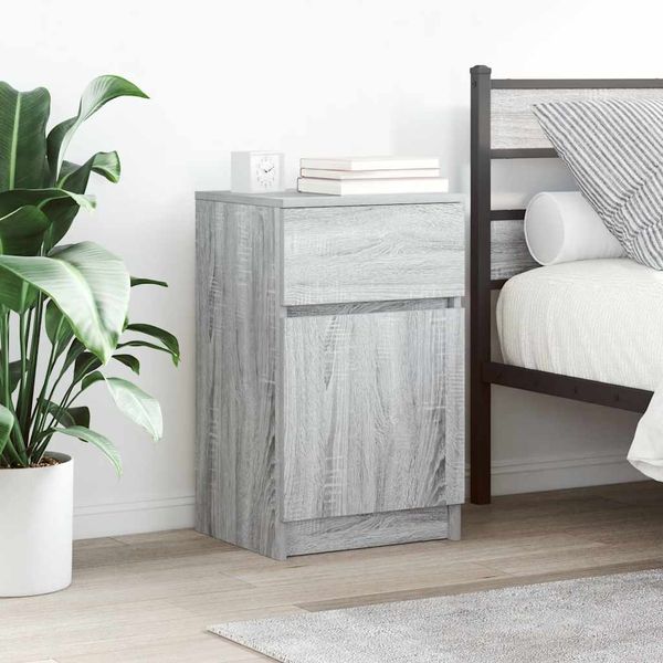 vidaXL Nočné skrinky 2 ks sivá sonoma 39x35x65 cm kompozitné drevo