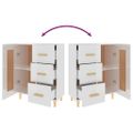 vidaXL Komoda lesklá biela 69,5x34x90 cm spracované drevo