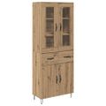 vidaXL Highboard Remeselný dub 69,5 x 34 x 90 cm Kompozitné drevo